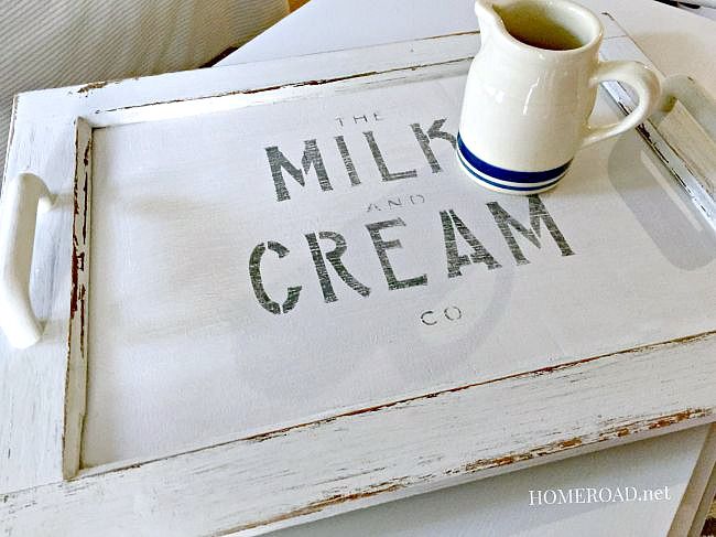 DIY Old Cabinet Door Serving Tray via HomeRoad