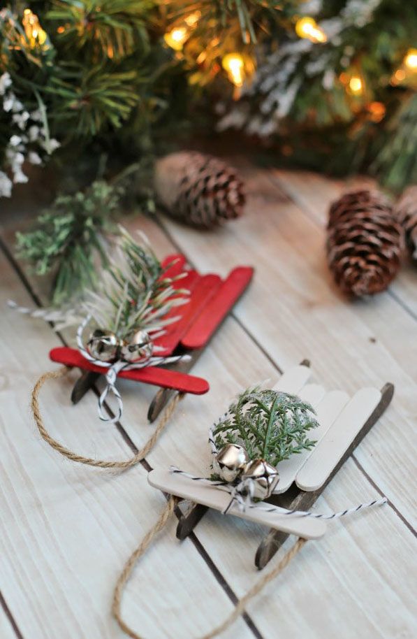 DIY Popsicle Stick Sleds via cleanandscentsible