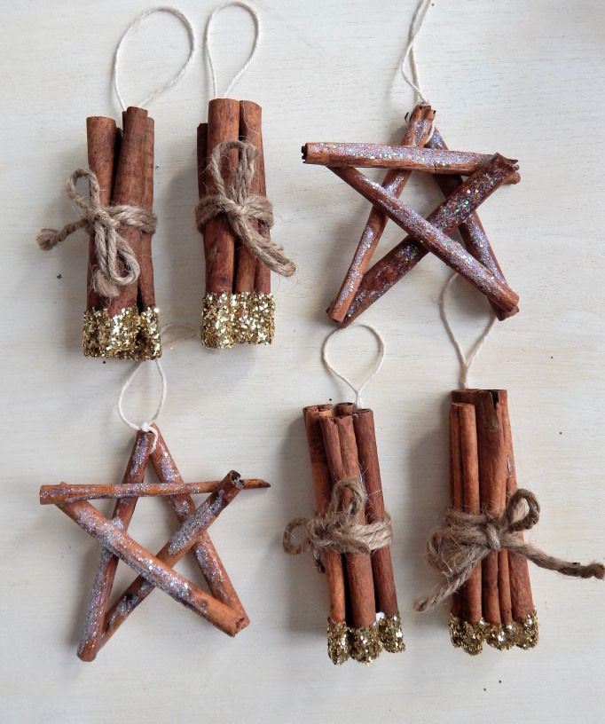 DIY Rustic Cinnamon Stick Ornaments via considerthepeel