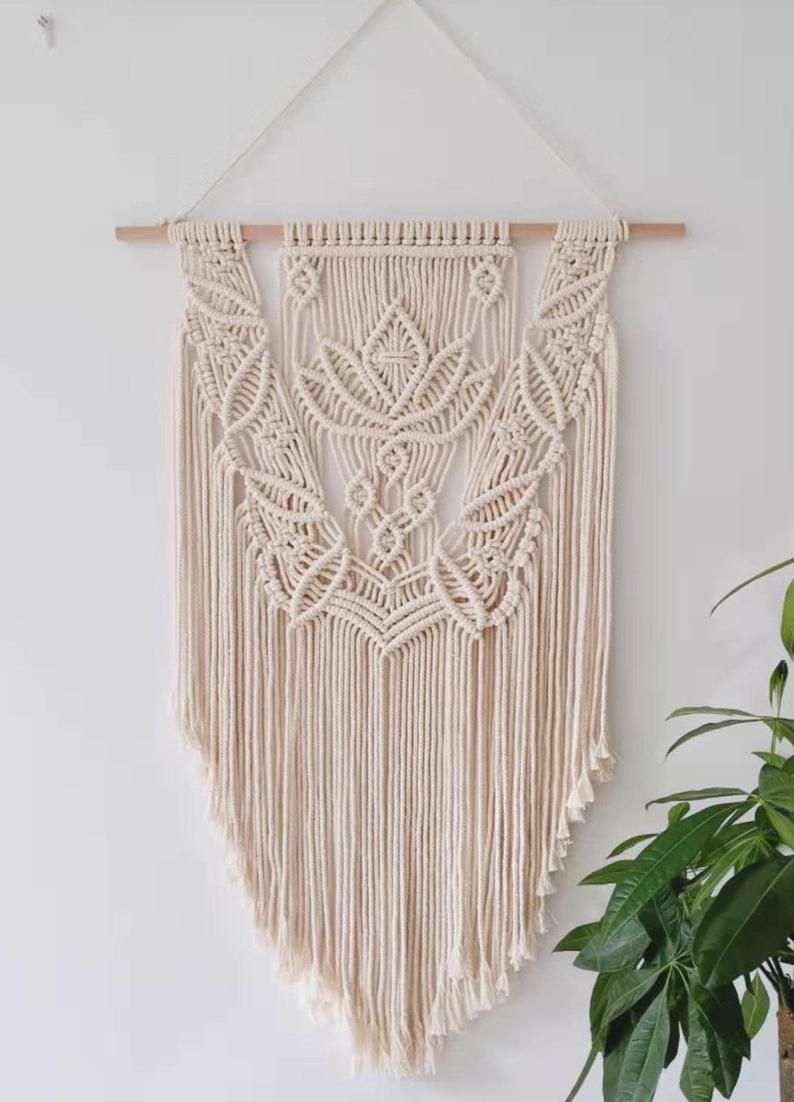 Handmade Wall Hanging Macrame Tapestry Wall Decor via Etsy