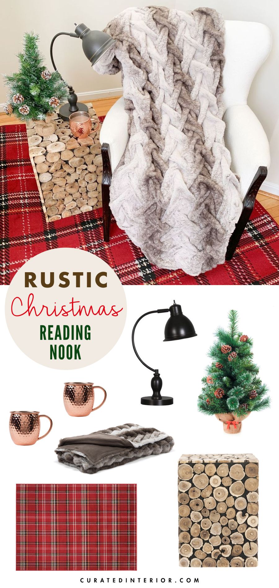 How to Create a Rustic Christmas Reading Nook