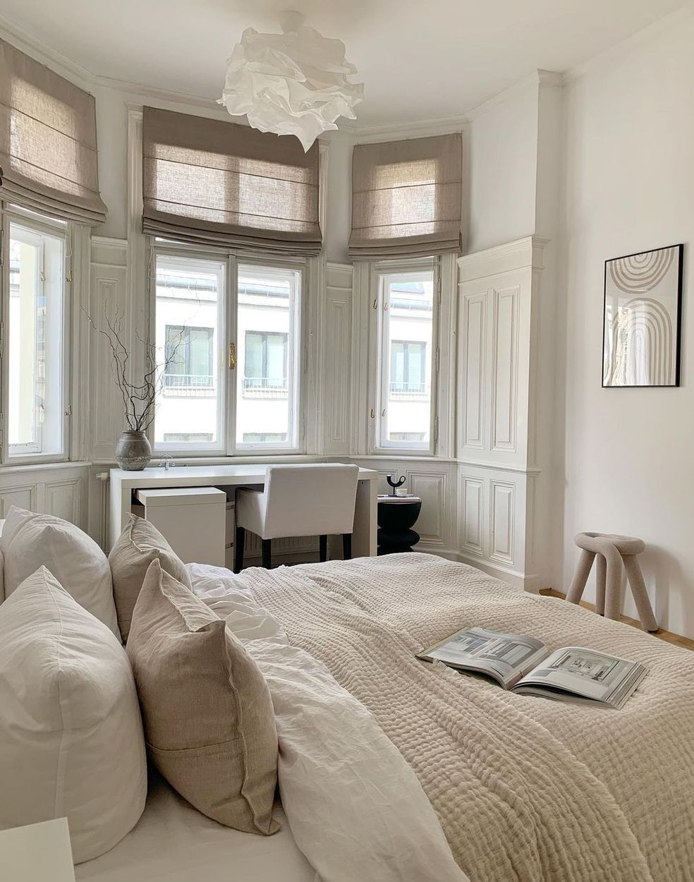 Neutral Bedroom Textured Linens via interiorbygini