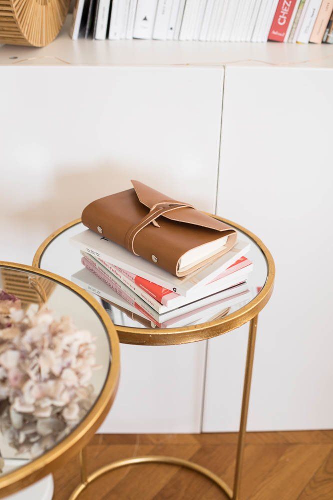 Parisian decor gold side tables via The Socialite Family Audrey Borrego