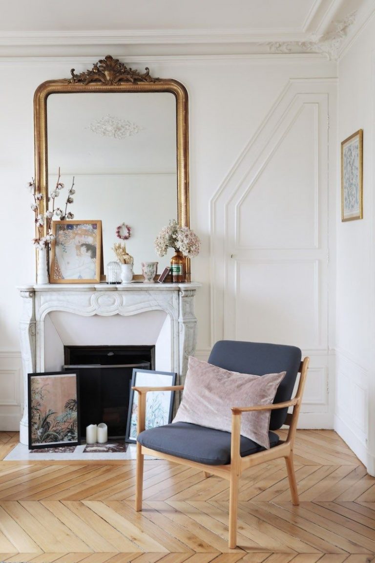27 Parisian Fireplaces & Mantel Decor Ideas