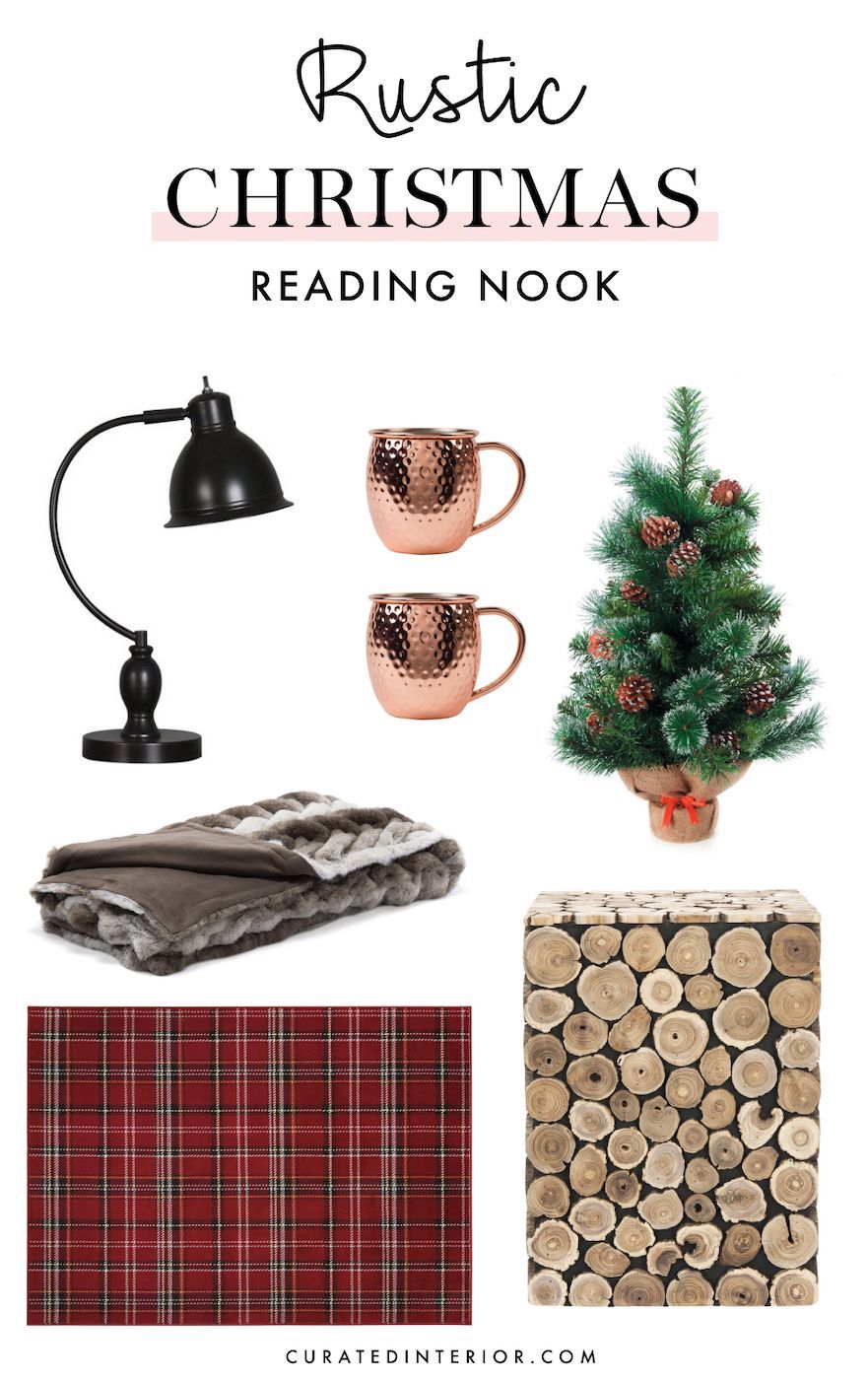 Rustic Christmas Reading Nook Decorations