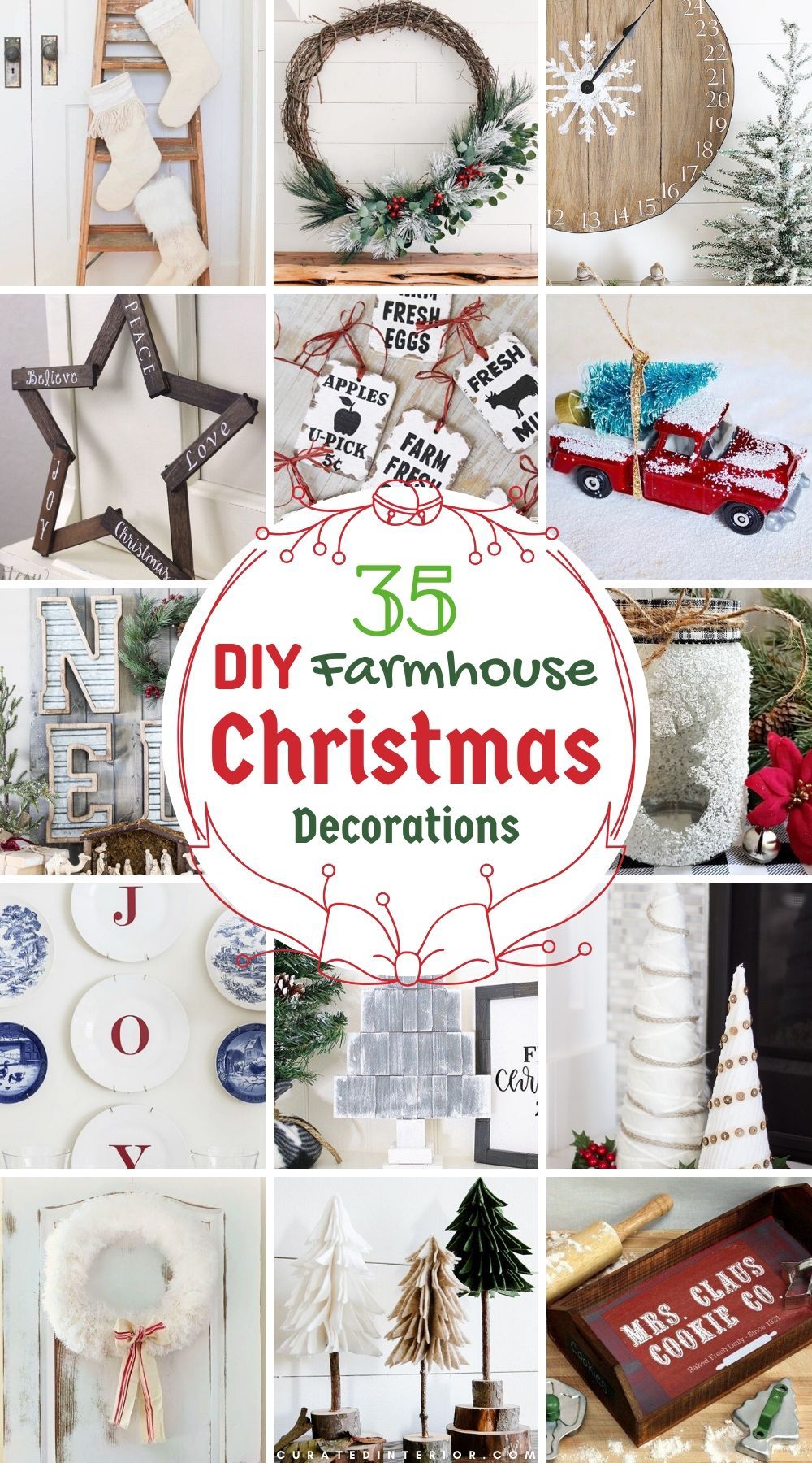 35 Diy Farmhouse Christmas Decorations