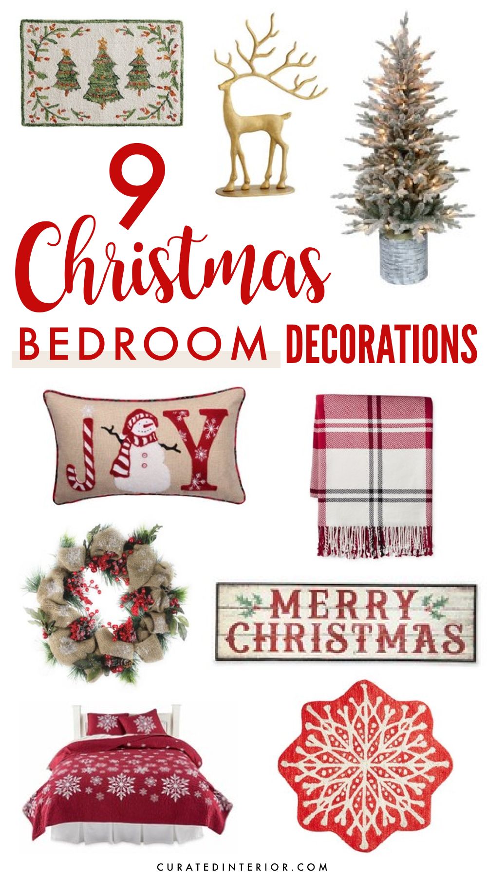 9 Christmas Bedroom Decorations