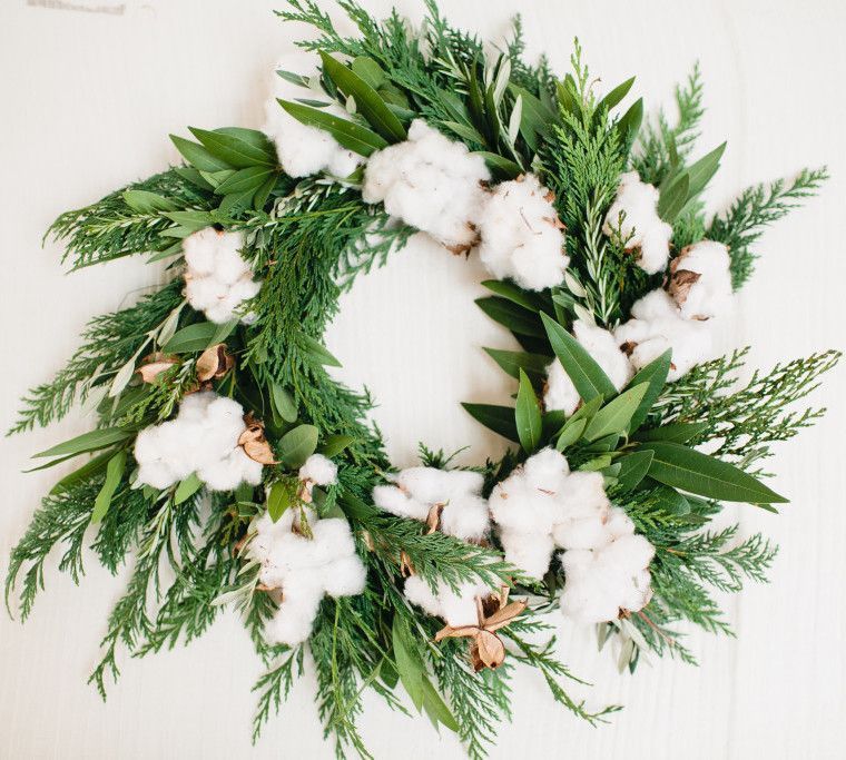 DIY Christmas Cotton Wreath via beijosevents