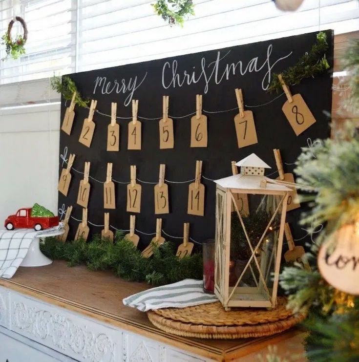 DIY Clothespin Christmas Advent Calendar via uniquelytaylormade