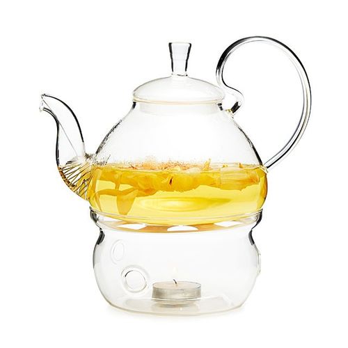 Glass Teapot with Candle Warmer