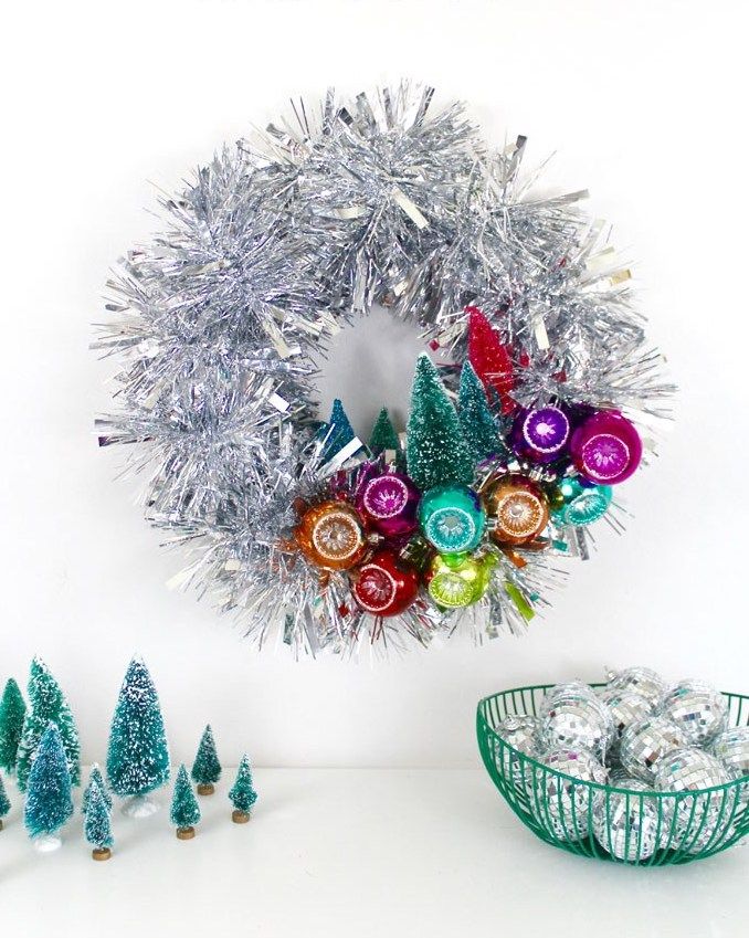 Mid-century Aluminum Christmas Wreath via craftandtell