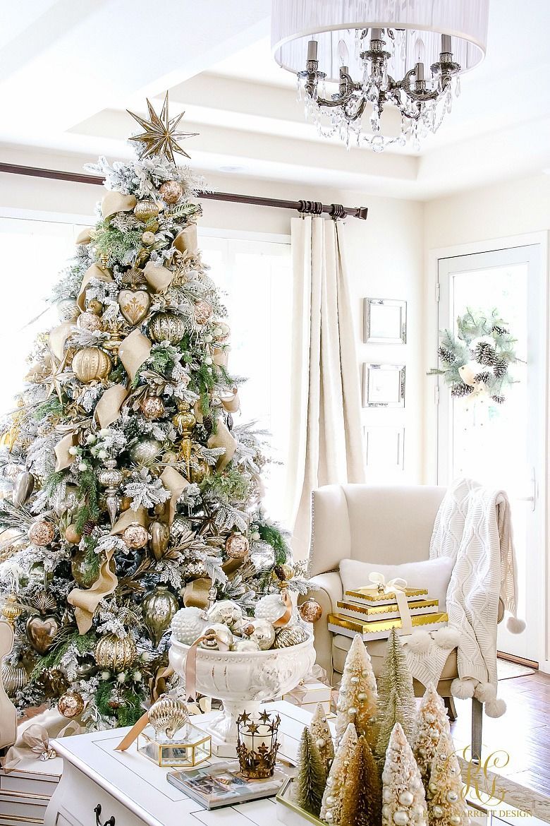 Neutral Gold Christmas Tree Decor via randigarrettdesign
