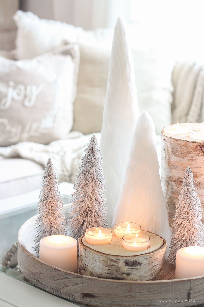 Neutral Mini Christmas Trees Decoration via lovegrowswild