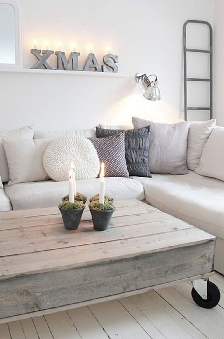 Image showcasing 25 Scandinavian Christmas Living Room Decor Ideas