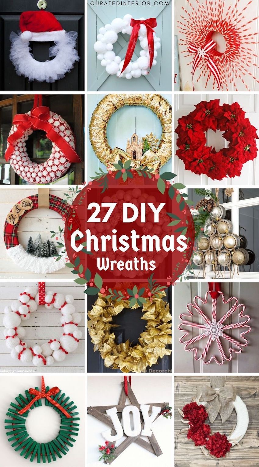 [36+] Easy Diy Christmas Wreath Ideas