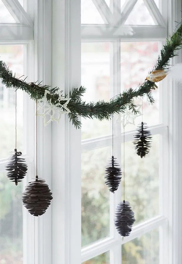 DIY Scandi Paper Pinecones via thesefourwallsblog