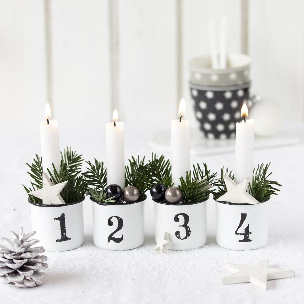 DIY Scandinavian Christmas Decorations Advent Calendar Countdown Candles