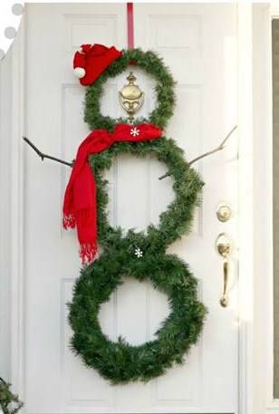DIY Snowman Wreath via sweetlittlebluebird