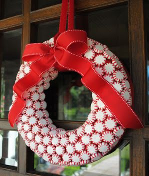 Peppermint DIY Wreath via Gwynn Wasson Designs