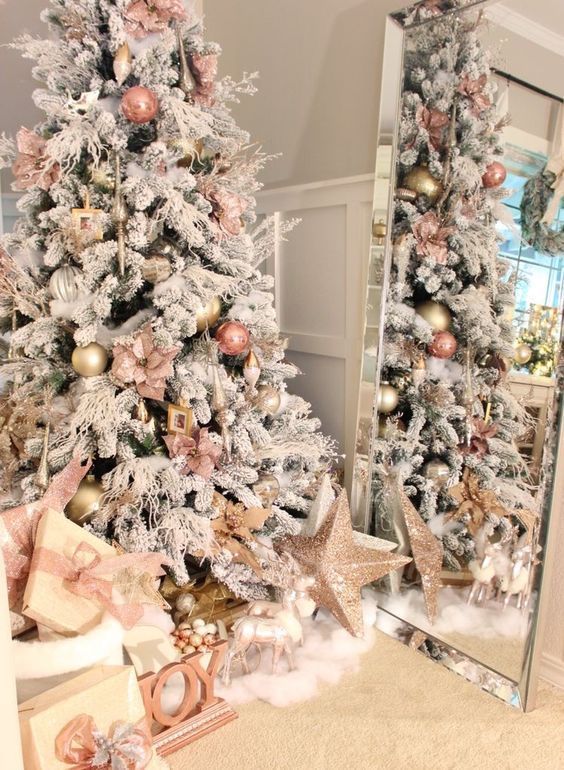 Pink and gold Glam Christmas tree decor