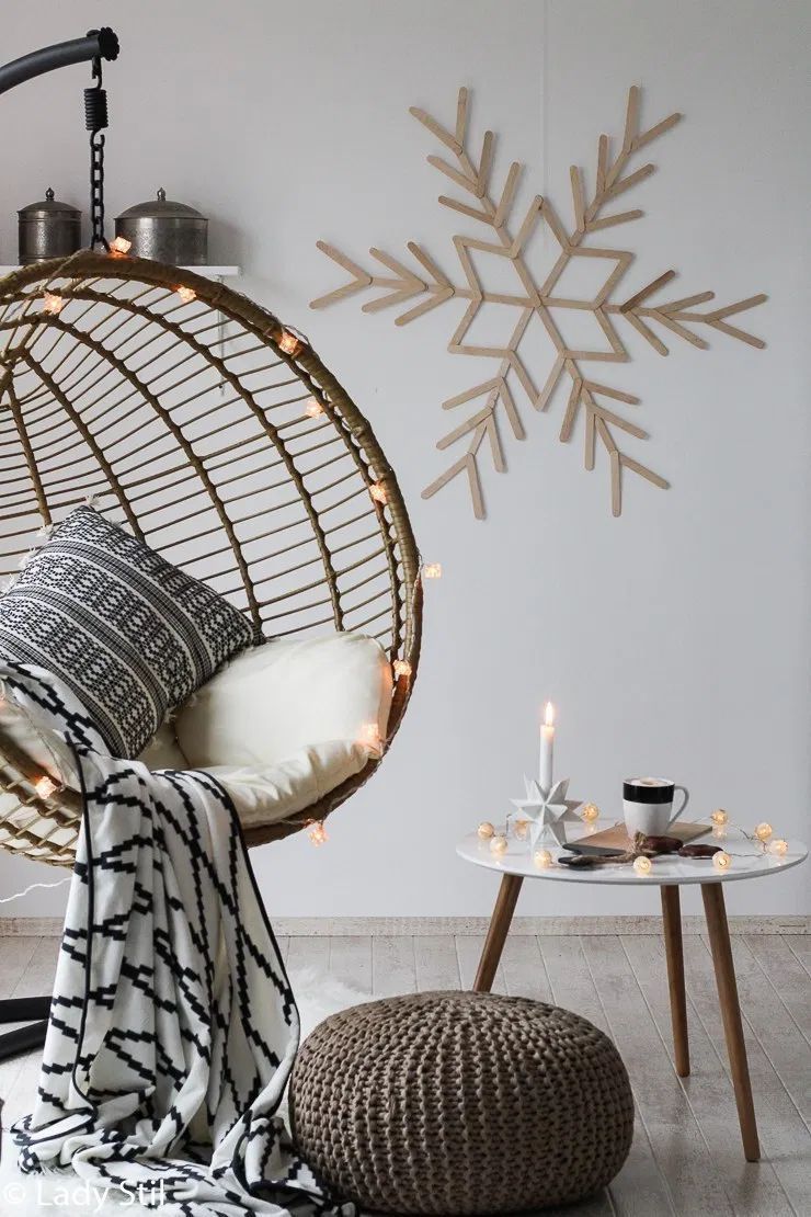 Scandi Christmas Reading Nook Decor via lady-stil