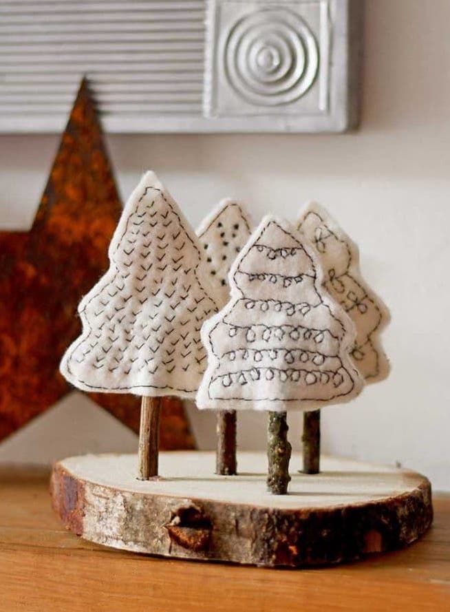 Scandi Felt Christmas Tree Craft via pillarboxblue