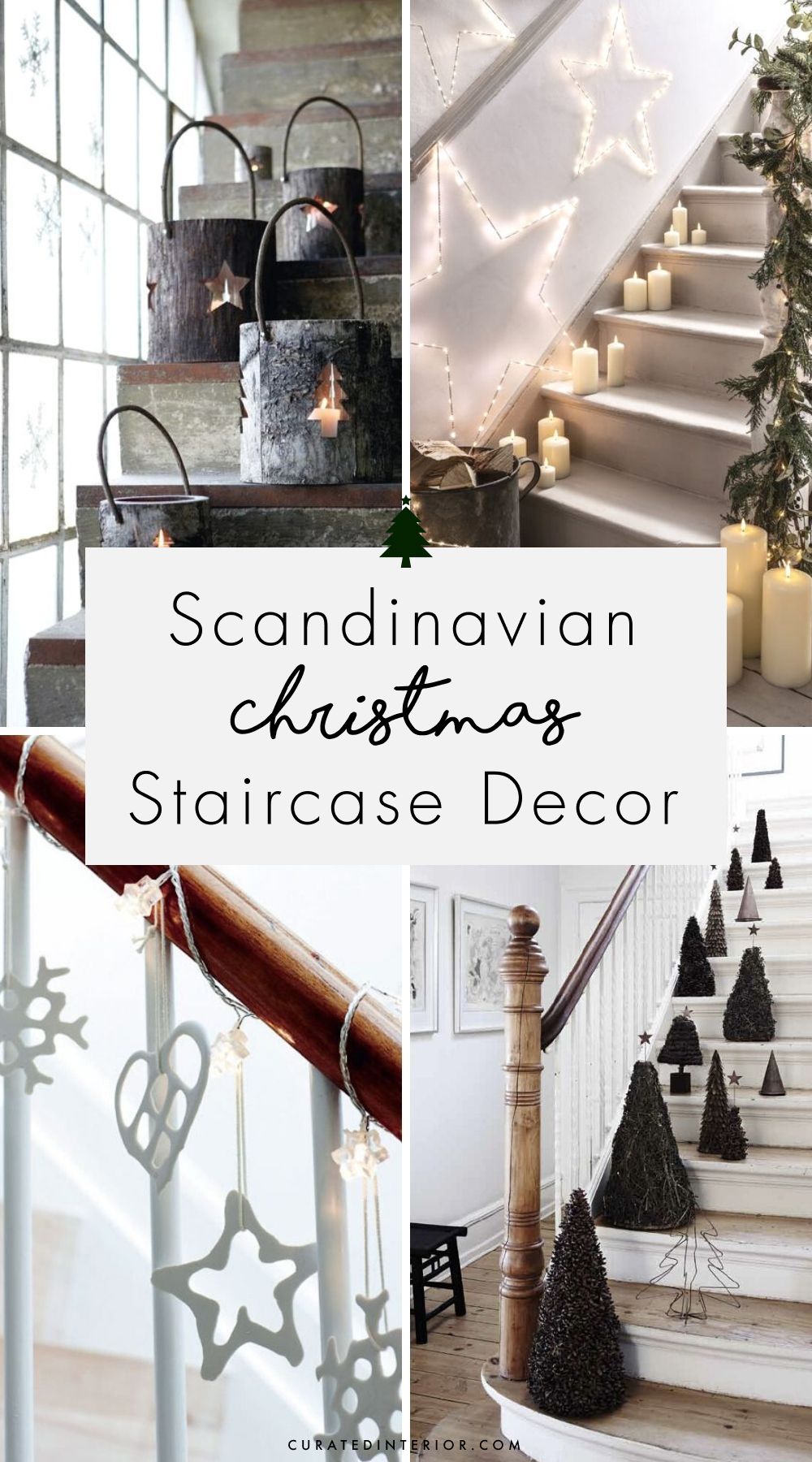 15 Scandinavian Christmas Staircase Decor Ideas