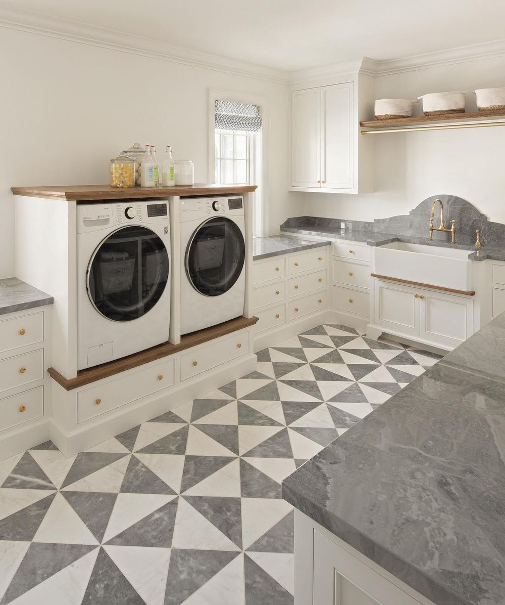 Laundry room ideas elevated washing machines the_fox_group_