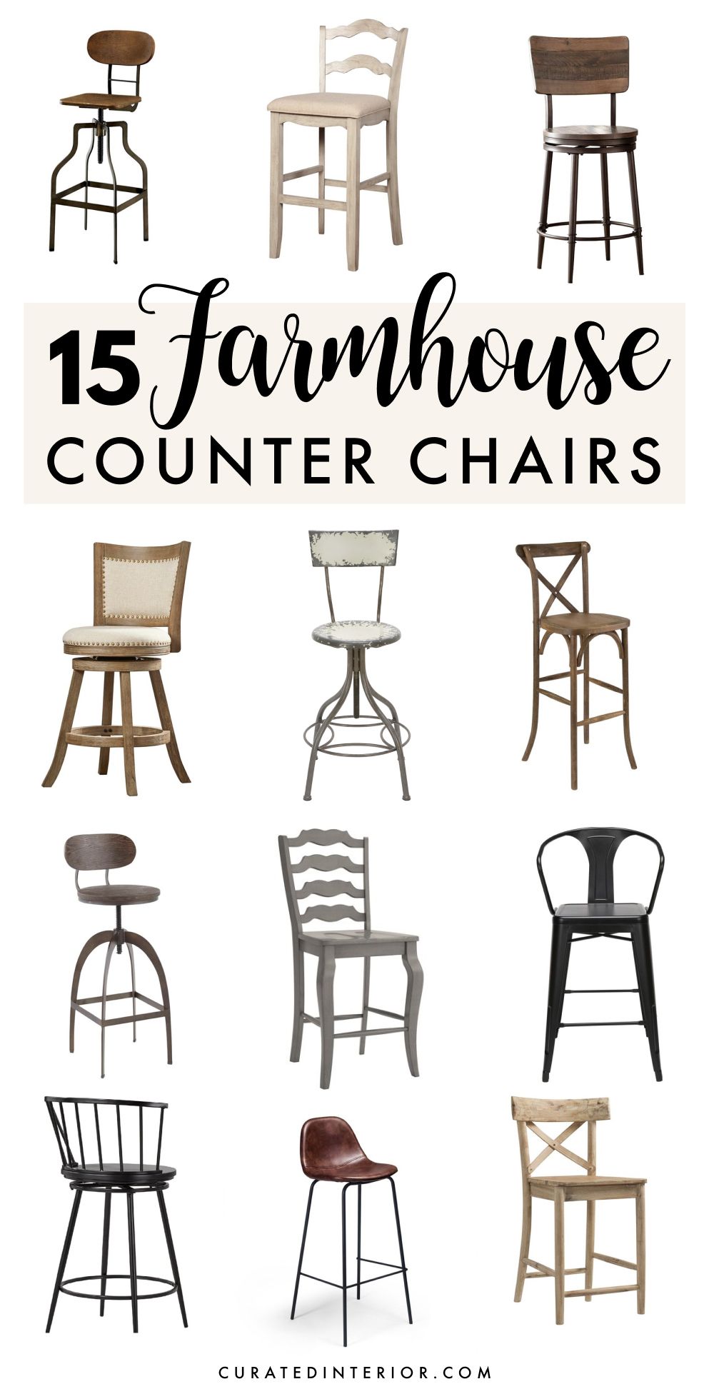 15 Modern Farmhouse Counter Chairs