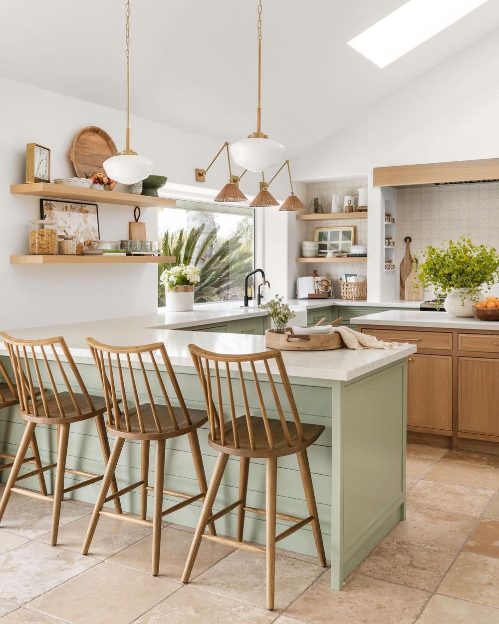 Coastal kitchen ideas sea green cabinets madisonnicoledesign