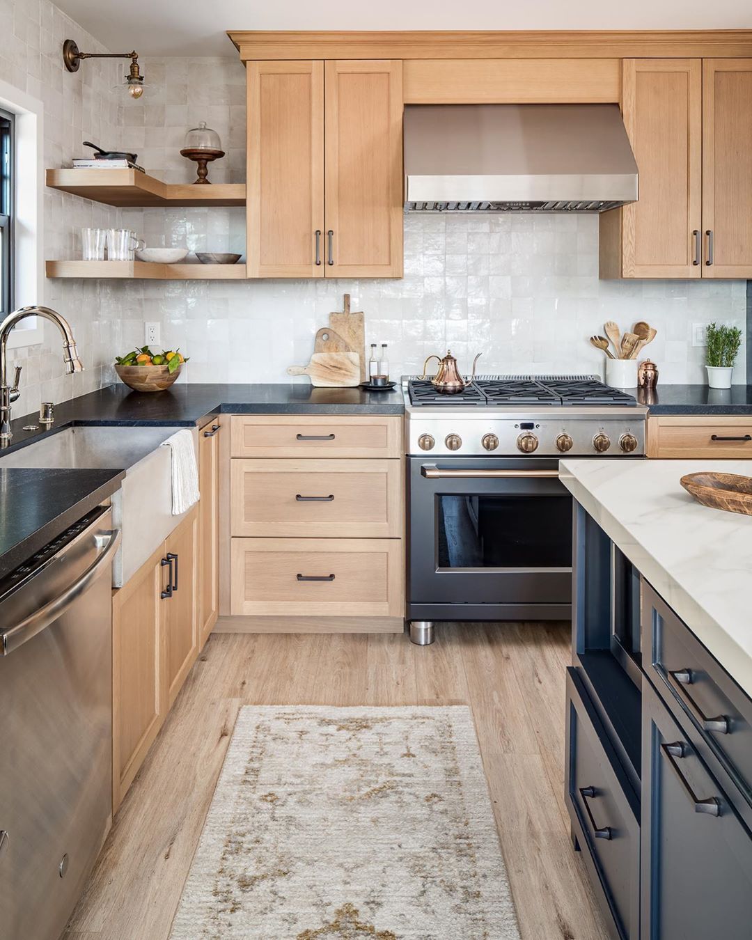 White Zellige Tile Kitchen Backsplash via @mprevostdesign