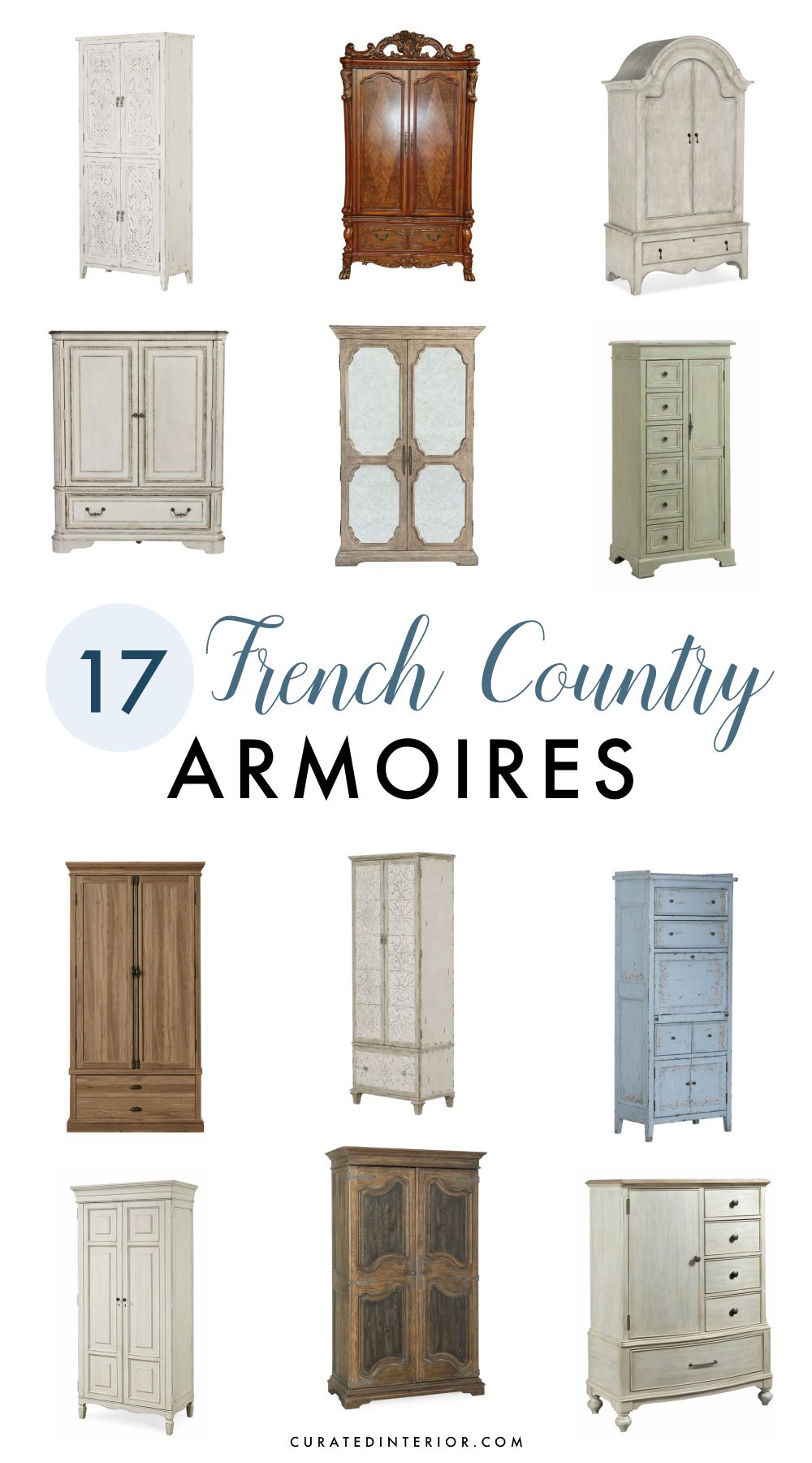 17 French Country Armoires with Charm