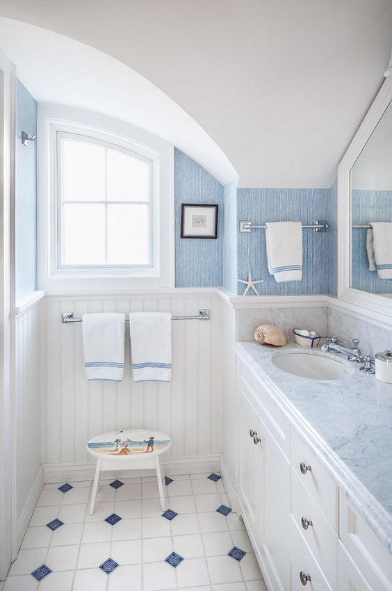 33 Modern Coastal Bathroom Ideas With, Coastal Bathroom Shower Tile Ideas