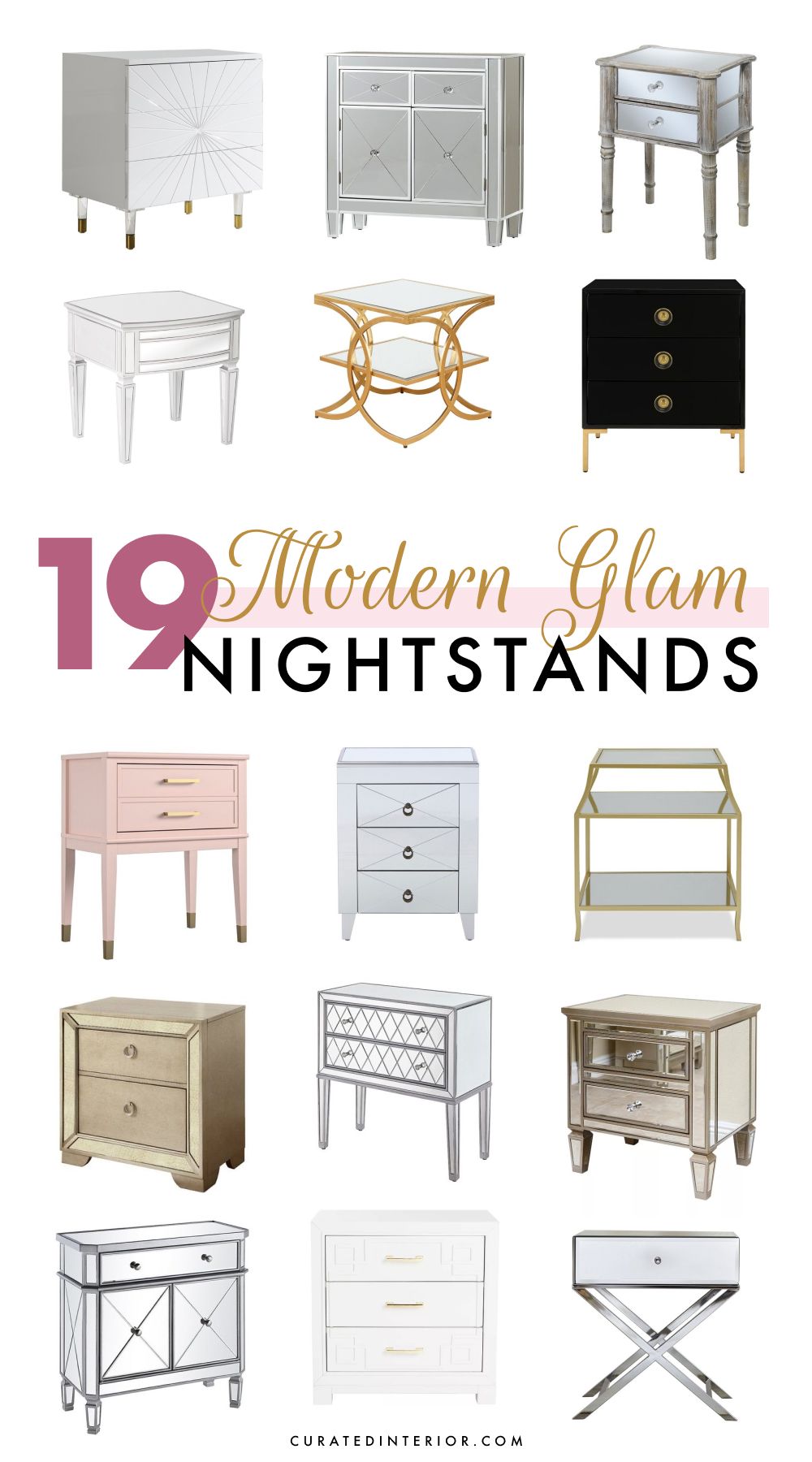 19 Modern Glam Nightstands