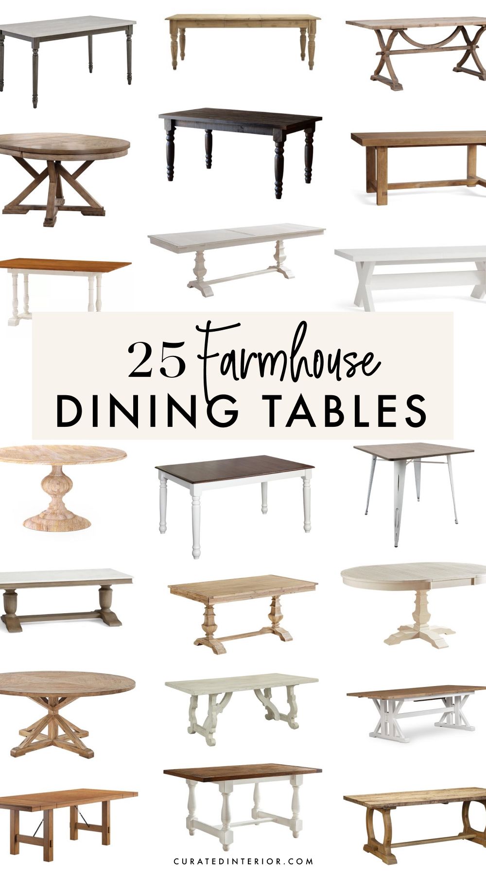 25 Best Farmhouse Dining Tables