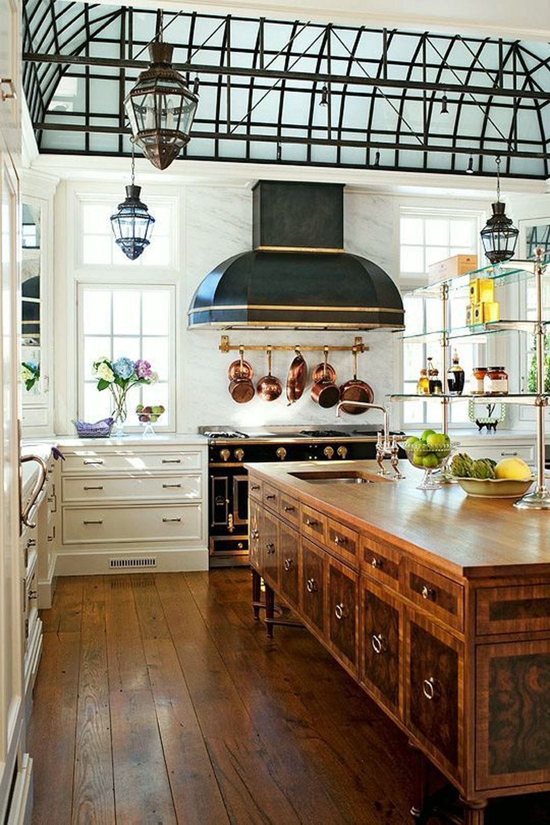 French Country Kitchen with LaCornue Range