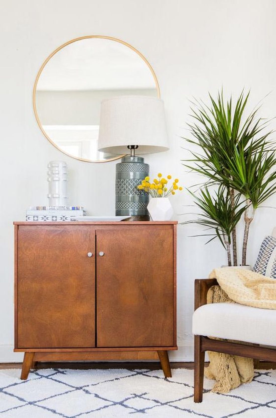 Mid-Century Modern Accent Chest made of wood