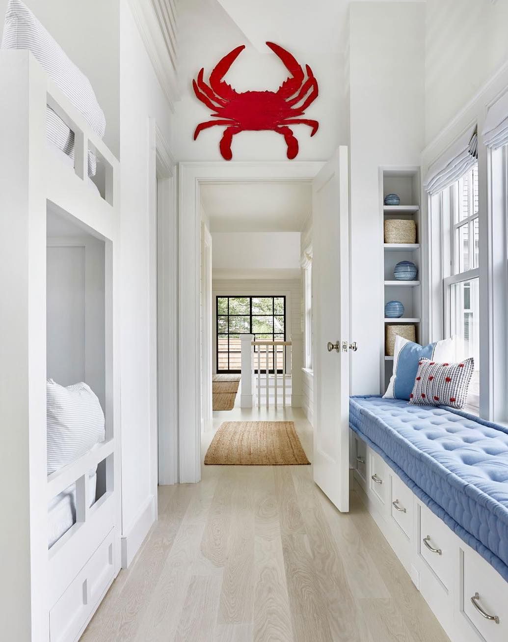 Coastal Wall Decor Sea-Life Motif Red Crab wall art via @changoandco