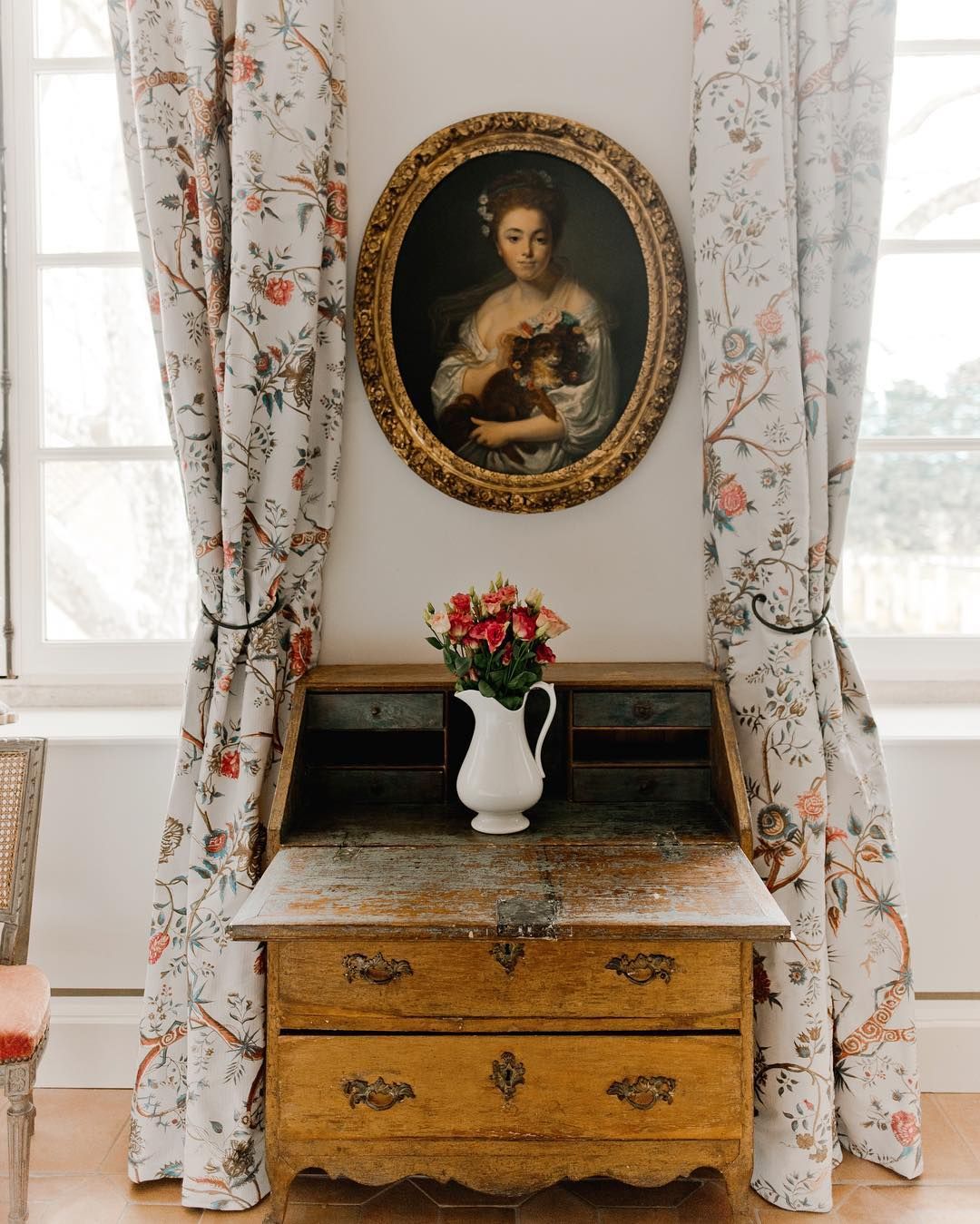 French Country Office with Secretary Desk via @provencepoiriers