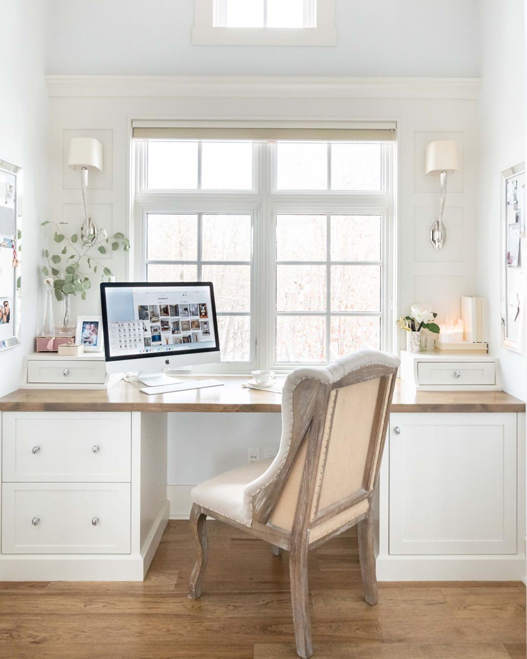 French Country Office with Traditional Office Chair via @decoratinglife.ca