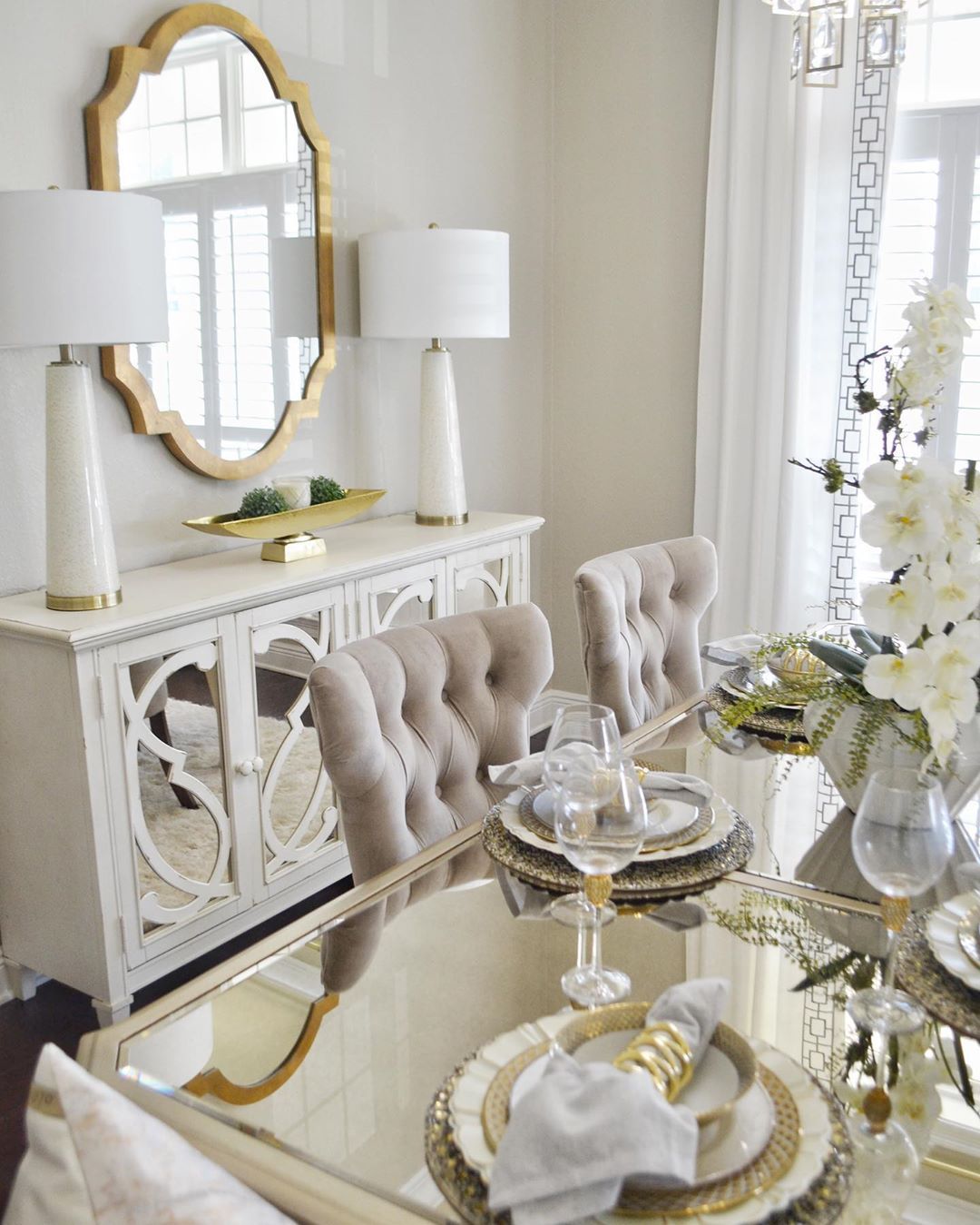 glam dining room furniture