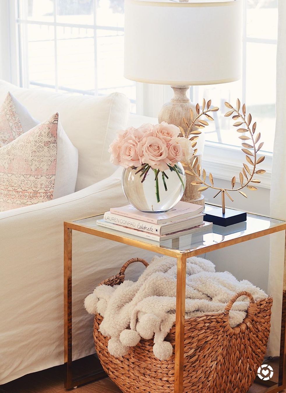 Decorating Ideas For Living Room End Tables Brokeasshome Com   Glam Side Table Via @the.pink .dream  