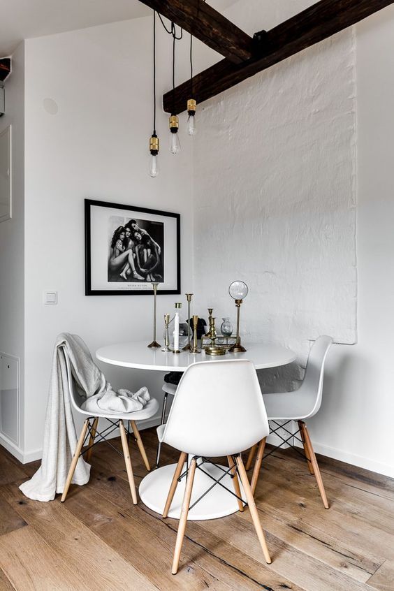 Scandinavian Dining Room with Eames Dining Chairs