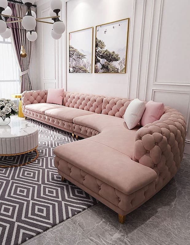 glam sectional sofa