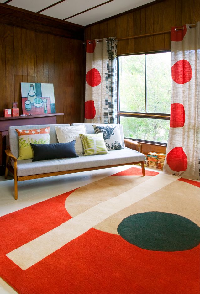 Mid-Century Modern Living Room Rugs via Habitus