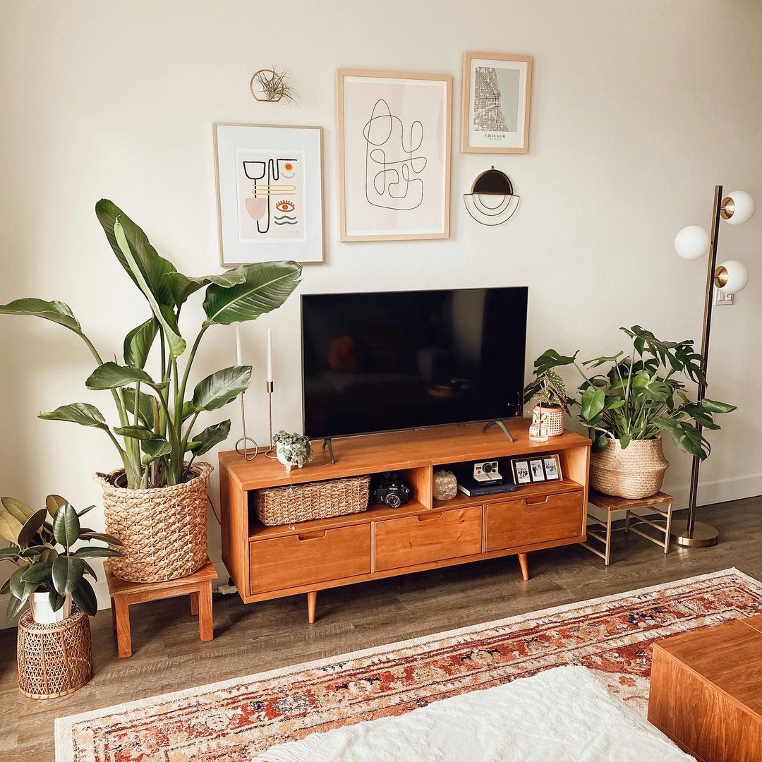 Bohemian-Living-Room-Decor-with-Wood-TV-Stand-via-@tinadoodles.jpg