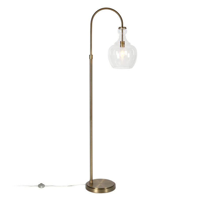 Brushed Brass Arched Floor Lamp