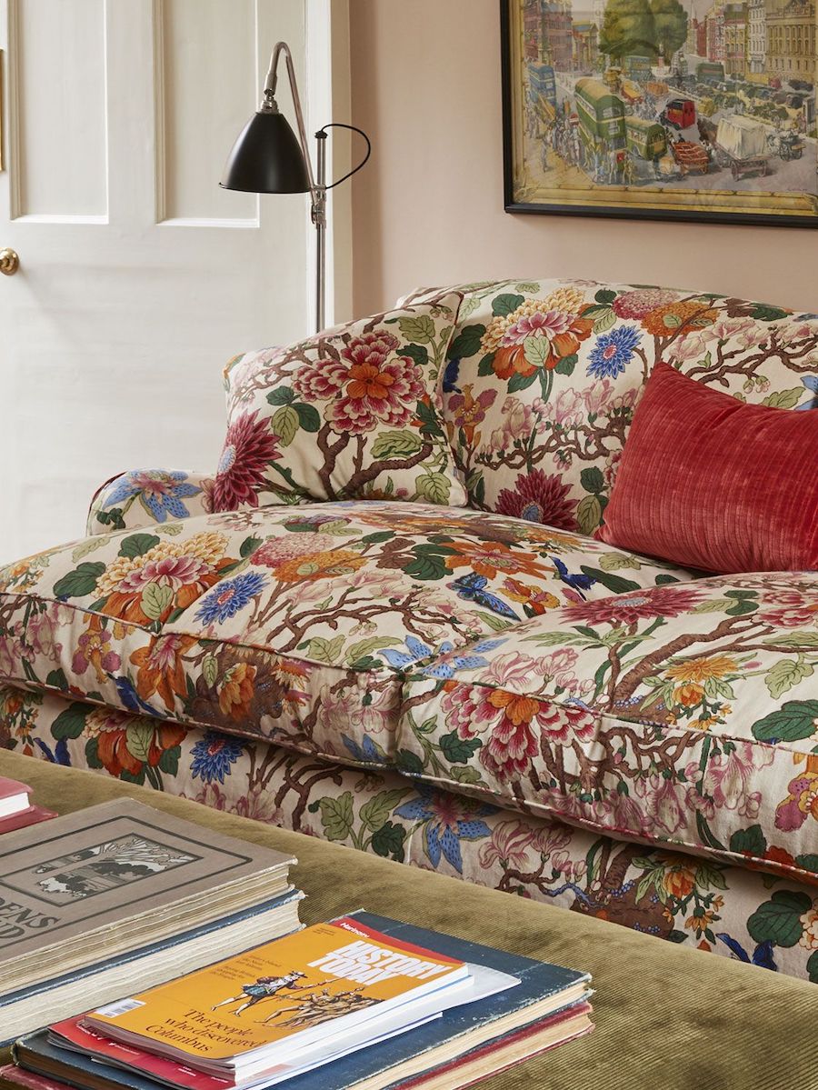 English Country Roll Arm Sofa in Living Room via Ben Pentreath