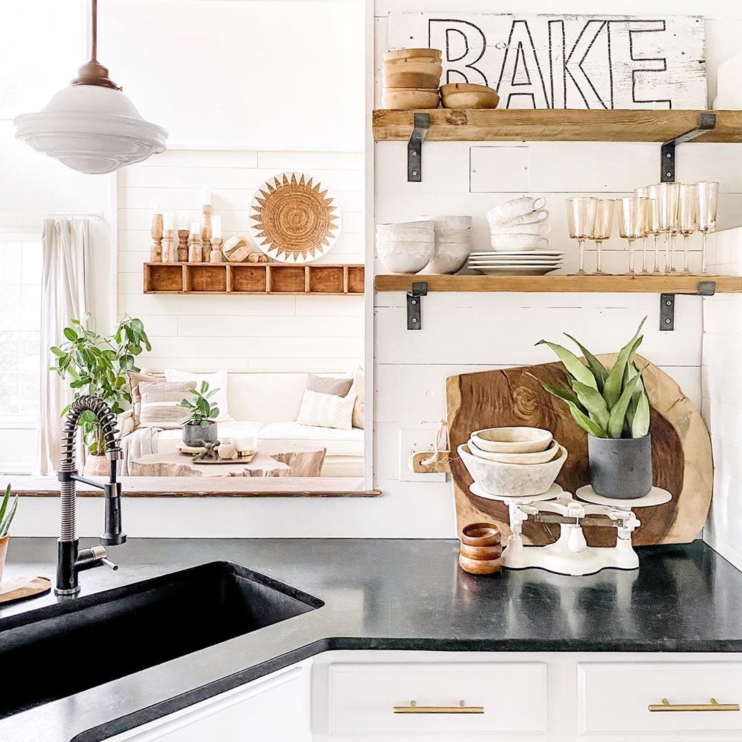 36 Beautifully Styled Farmhouse Kitchen Counter Décor