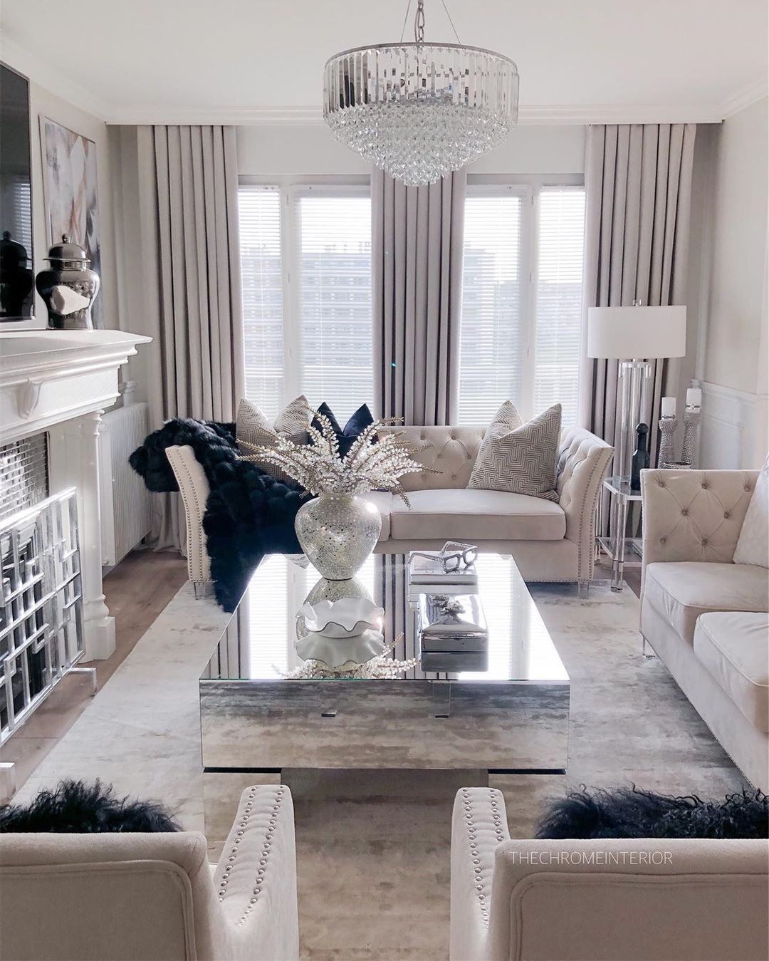 Living Room Glam Styling Tips - HV Design Group